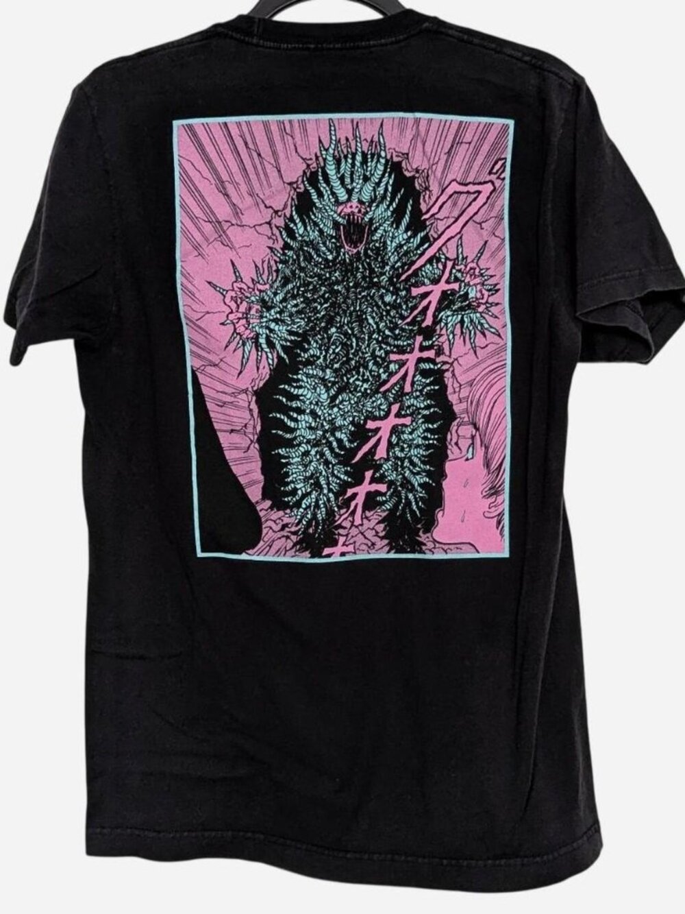Official Junji Ito Uzumaki Monster Graphic Tee - Neon Pink &amp; Teal